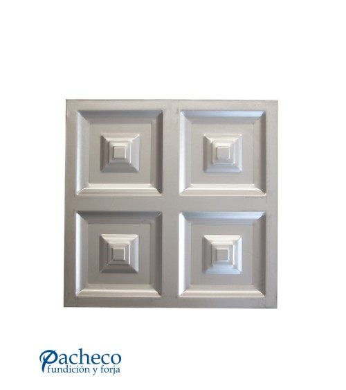 Cuarterón Modular de hierro estampado piramidal Dos filas Dobles para puertas metálicas