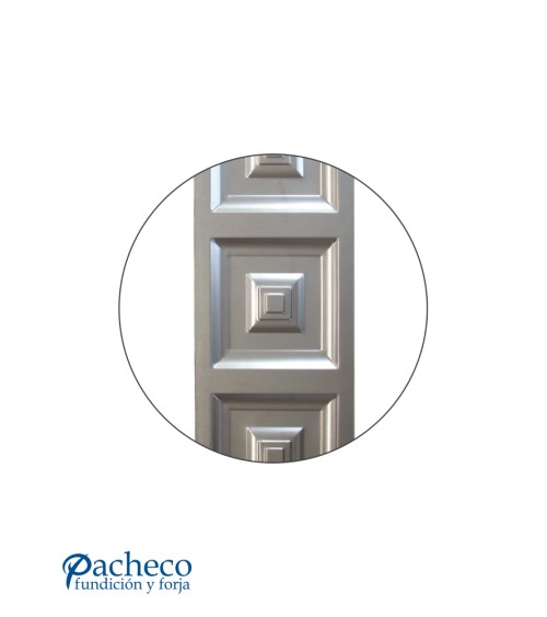 Cuarterón Modular de Chapa de Hierro con Relieve Piramidal Triple para Puertas Metálicas