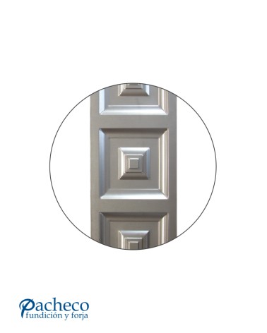 Cuarterón Modular de Chapa de Hierro con Relieve Piramidal Triple para Puertas Metálicas