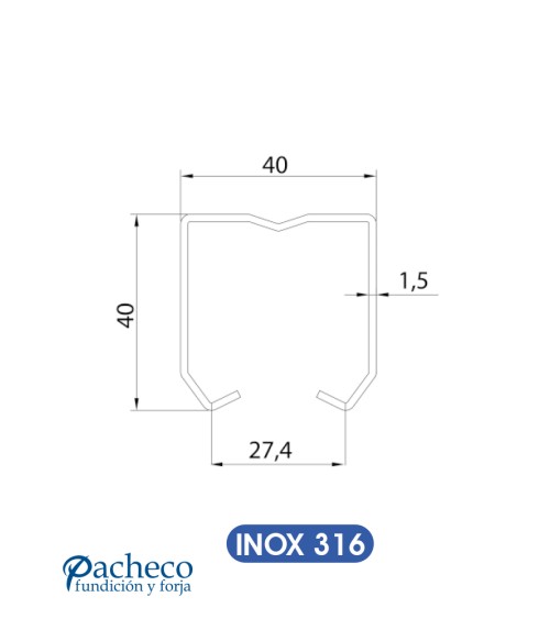 Rail superior U-40 para puerta corredera colgada Rail superior U-40 para puerta corredera colgada