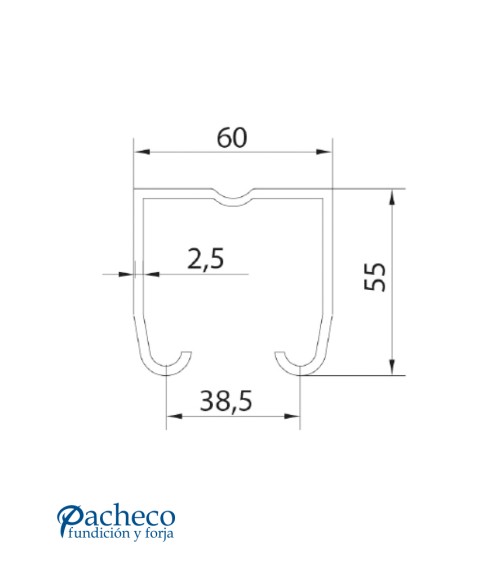 Raíl autoportante U-60