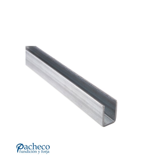 Raíl inferior U-19 para puerta corredera colgada