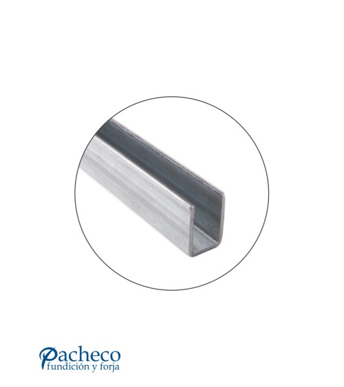 Raíl inferior U-19 para puerta corredera colgada