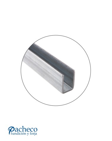 Raíl inferior U-19 para puerta corredera colgada