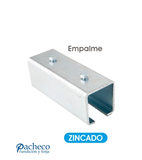 Empalme para raíl U-30 para puerta corredera colgada Empalme para raíl U-30 para puerta corredera colgada