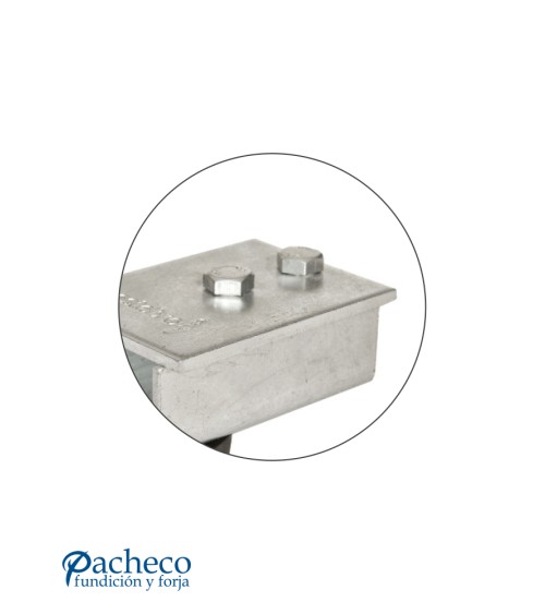 Tope rail U-60 para puerta corredera colgada