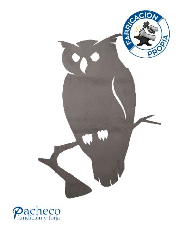 Silueta Búho  en Chapa de Hierro para Decoración