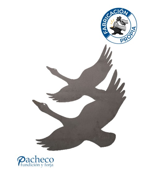 Silueta Patos  en Chapa de Hierro para Decoración