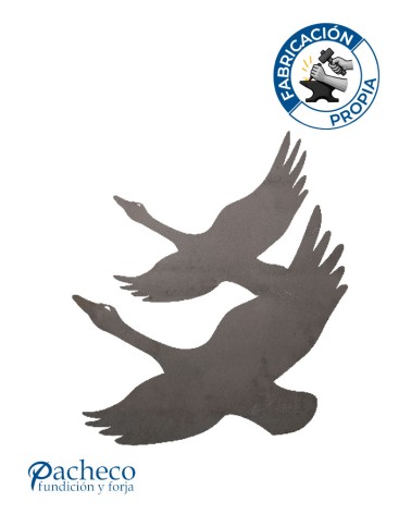 Silueta Patos  en Chapa de Hierro para Decoración