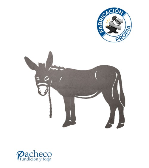 Silueta Borrico  en Chapa de Hierro para Decoración
