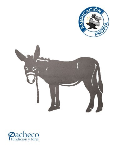 Silueta Borrico  en Chapa de Hierro para Decoración