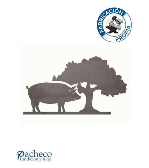 Silueta Ibérico  en Chapa de Hierro para Decoración