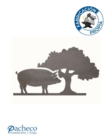 Silueta Ibérico  en Chapa de Hierro para Decoración