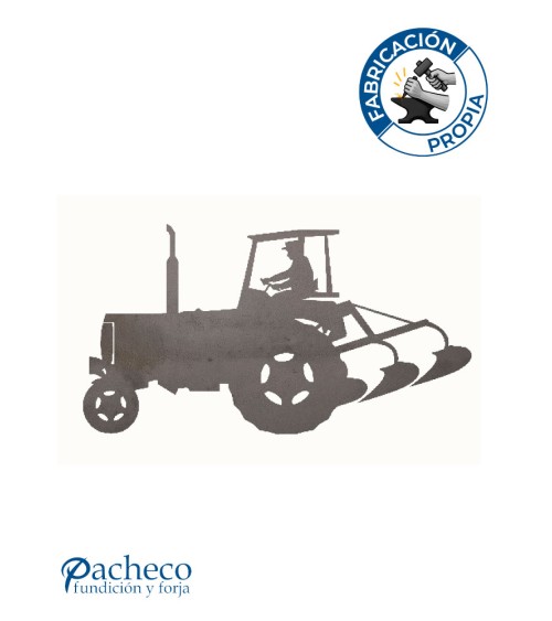 Silueta Tractor  en Chapa de Hierro para Decoración