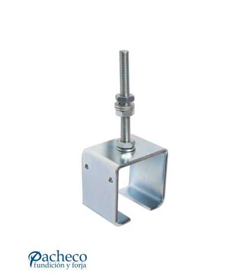 Abrazadera ajustable para raíl U-40 para puerta corredera colgada