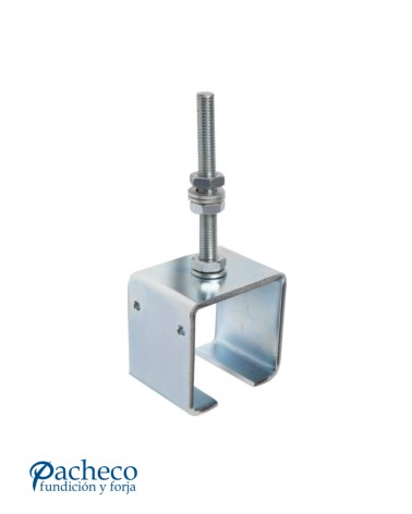 Abrazadera ajustable para raíl U-40 para puerta corredera colgada