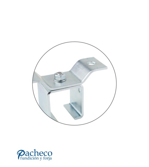 Abrazadera a techo para raíl U-40 para puerta corredera colgada