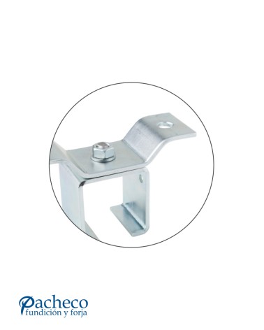 Abrazadera a techo para raíl U-40 para puerta corredera colgada