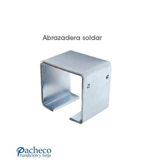 Abrazadera soldar para raíl U-40 para puerta corredera colgada Abrazadera soldar para raíl U-40 para puerta corredera colgada