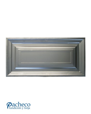 Cuarterón de Chapa de Hierro Rectangular con Diseño Clásico para Puertas Metálicas