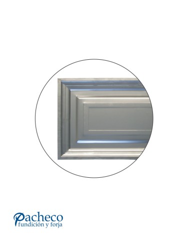 Cuarterón de Chapa de Hierro Rectangular con Diseño Clásico para Puertas Metálicas