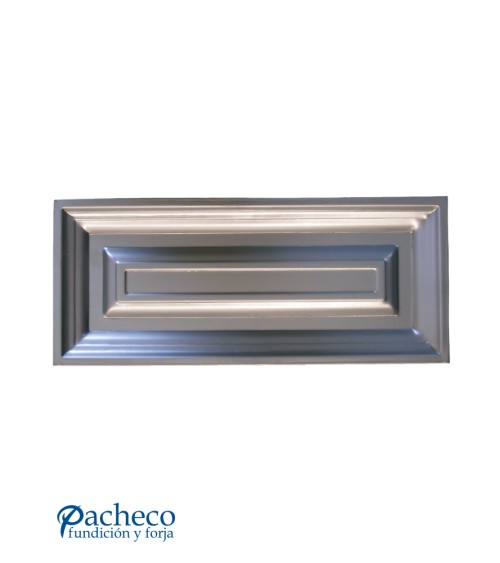 Cuarterón de Chapa de Hierro Rectangular con Marco en Relieve Profundo para Puertas Metálicas