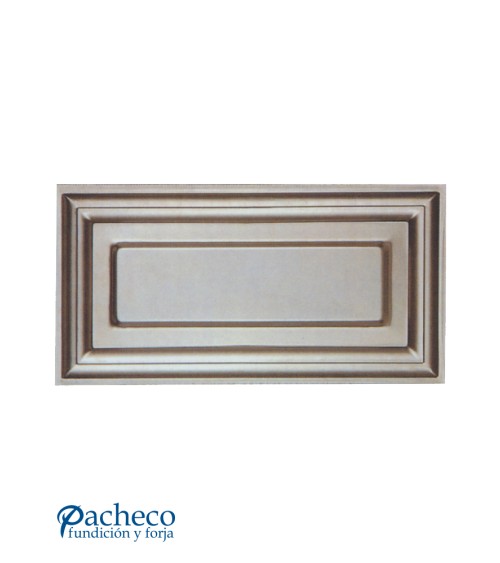 Cuarterón de Chapa de Hierro Rectangular con Panel Liso en Relieve para Puertas Metálicas