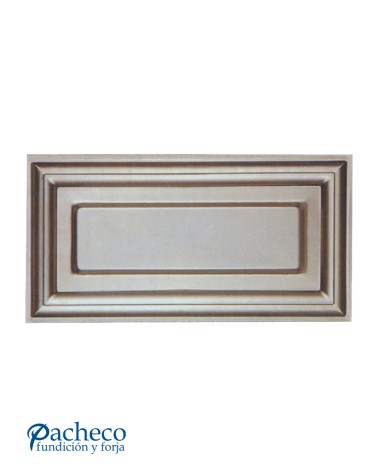 Cuarterón de Chapa de Hierro Rectangular con Panel Liso en Relieve para Puertas Metálicas