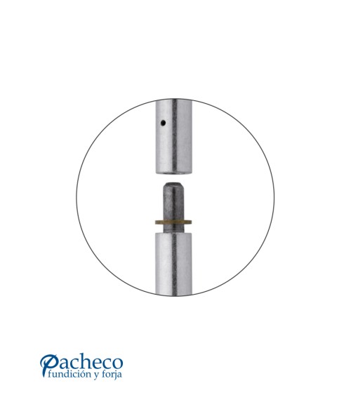 Pernio Torneado con Arandela de latón para Puerta Metálica