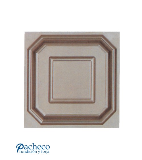 Cuarterón de Chapa de Hierro Octogonal con Centro Cuadrado para Puertas Metálicas