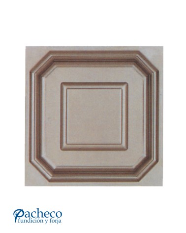 Cuarterón de Chapa de Hierro Octogonal con Centro Cuadrado para Puertas Metálicas