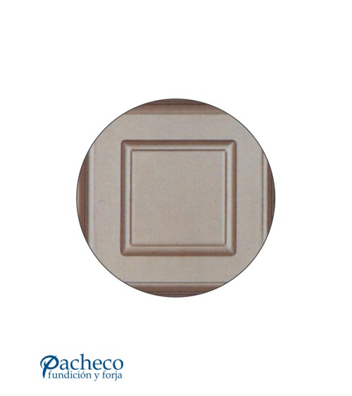 Cuarterón de Chapa de Hierro Octogonal con Centro Cuadrado para Puertas Metálicas