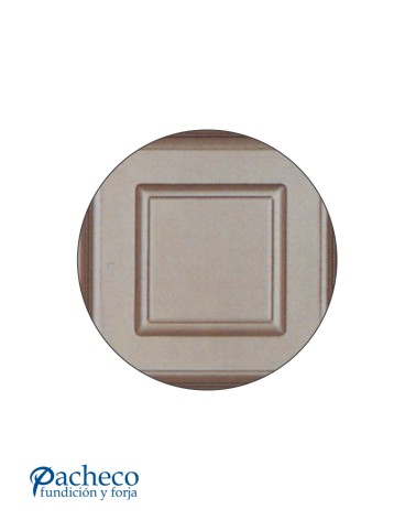 Cuarterón de Chapa de Hierro Octogonal con Centro Cuadrado para Puertas Metálicas