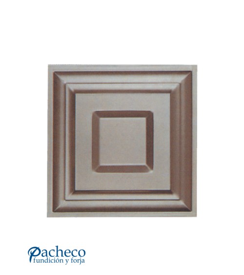 Cuarterón de Chapa de Hierro con Marco Cuadrado Profundo para Puertas Metálicas