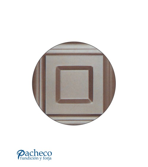 Cuarterón de Chapa de Hierro con Marco Cuadrado Profundo para Puertas Metálicas