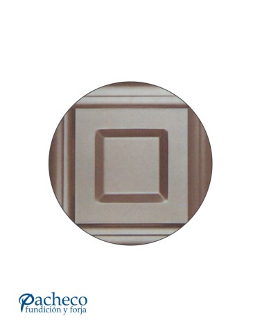 Cuarterón de Chapa de Hierro con Marco Cuadrado Profundo para Puertas Metálicas