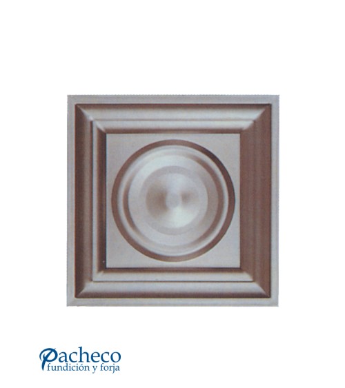 Cuarterón de Chapa de Hierro con Círculo Central en Relieve para Puertas Metálicas