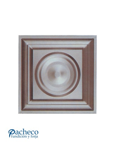 Cuarterón de Chapa de Hierro con Círculo Central en Relieve para Puertas Metálicas