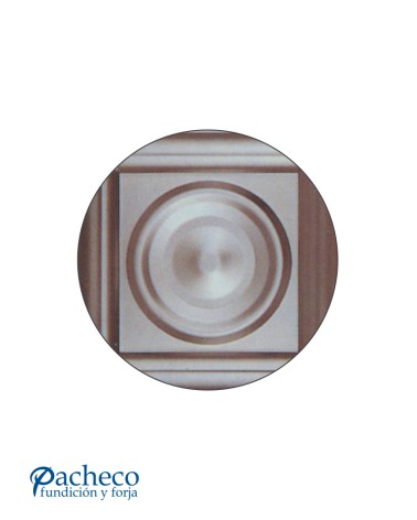 Cuarterón de Chapa de Hierro con Círculo Central en Relieve para Puertas Metálicas