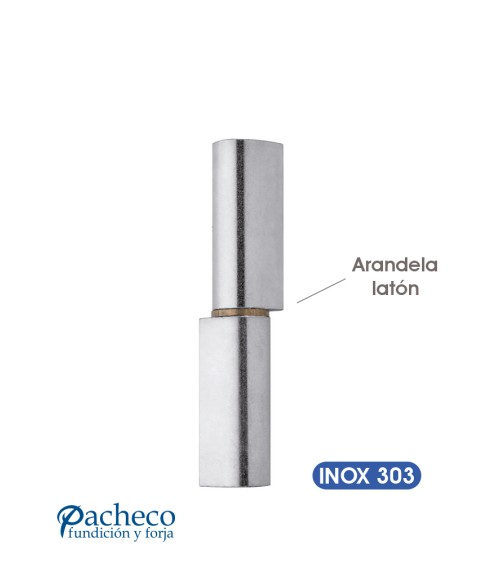 Pernio perfil gota con arandela de latón para puerta metálica