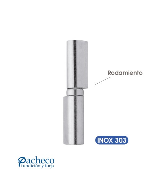 Pernio perfil gota con rodamiento axial para puerta metálica