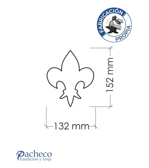 Panel de celosía de hierro diseño flor de lis para barandillas y divisores exteriores