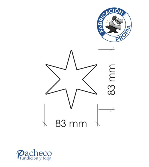 Celosía de hierro estampado de estrellas para cerramientos decorativos en viviendas unifamiliares