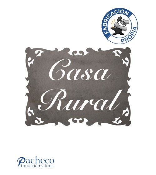 Placa de hierro contorno ornamental calada para señalética personalizada Placa de hierro contorno ornamental calada para señalética personalizada