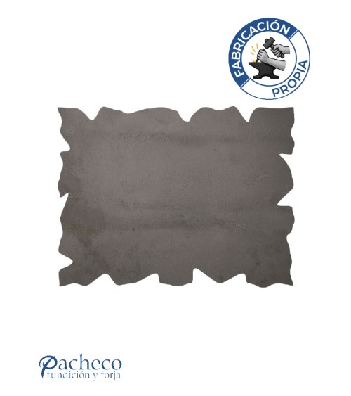 Placa de hierro contorno irregular decorativa para señalización y rotulación personalizada