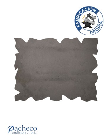 Placa de hierro contorno irregular decorativa para señalización y rotulación personalizada