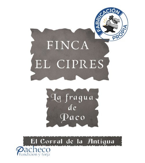 Placa de hierro contorno irregular decorativa para señalización y rotulación personalizada Placa de hierro contorno irregular decorativa para señalización y rotulación personalizada