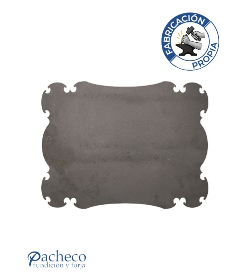 Placa de hierro contorno clásico curvo para decoración de entradas y rótulos personalizados