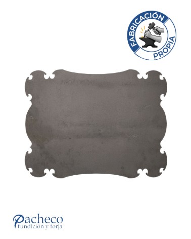 Placa de hierro contorno clásico curvo para decoración de entradas y rótulos personalizados