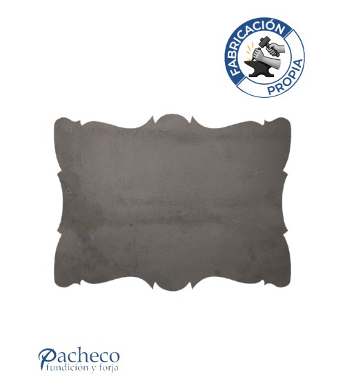 Placa de hierro contorno barroco para decoración exterior y señalización personalizada